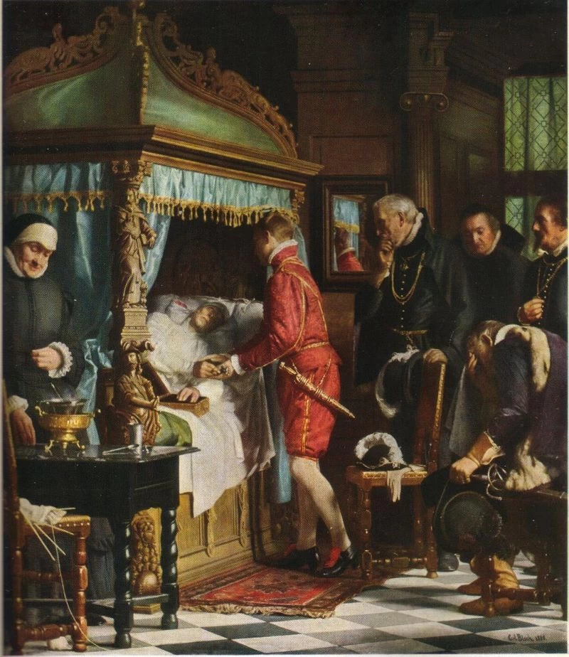 Al letto di morte di Niels Kaa nel 1880 - Frederiksborg Castle